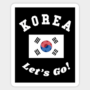 ⚽ Korea Soccer, 태극기 Flag, C'mon! Let's Go! 대한민국! Team Spirit Sticker